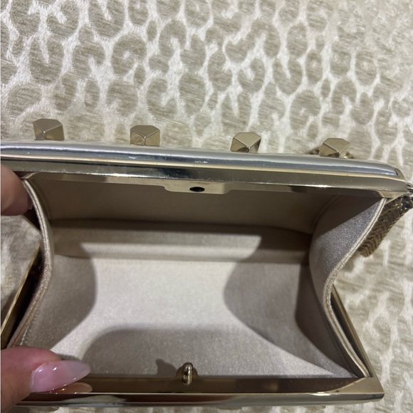 Jimmy Choo Silver Gold Mirror Clutch Bag NWT 🤩 - Picture 5 of 7